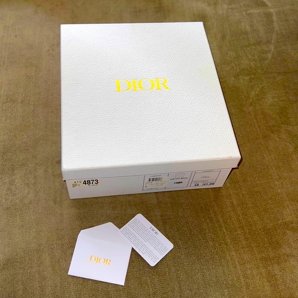 Dior collectible shoe box with tissue paper